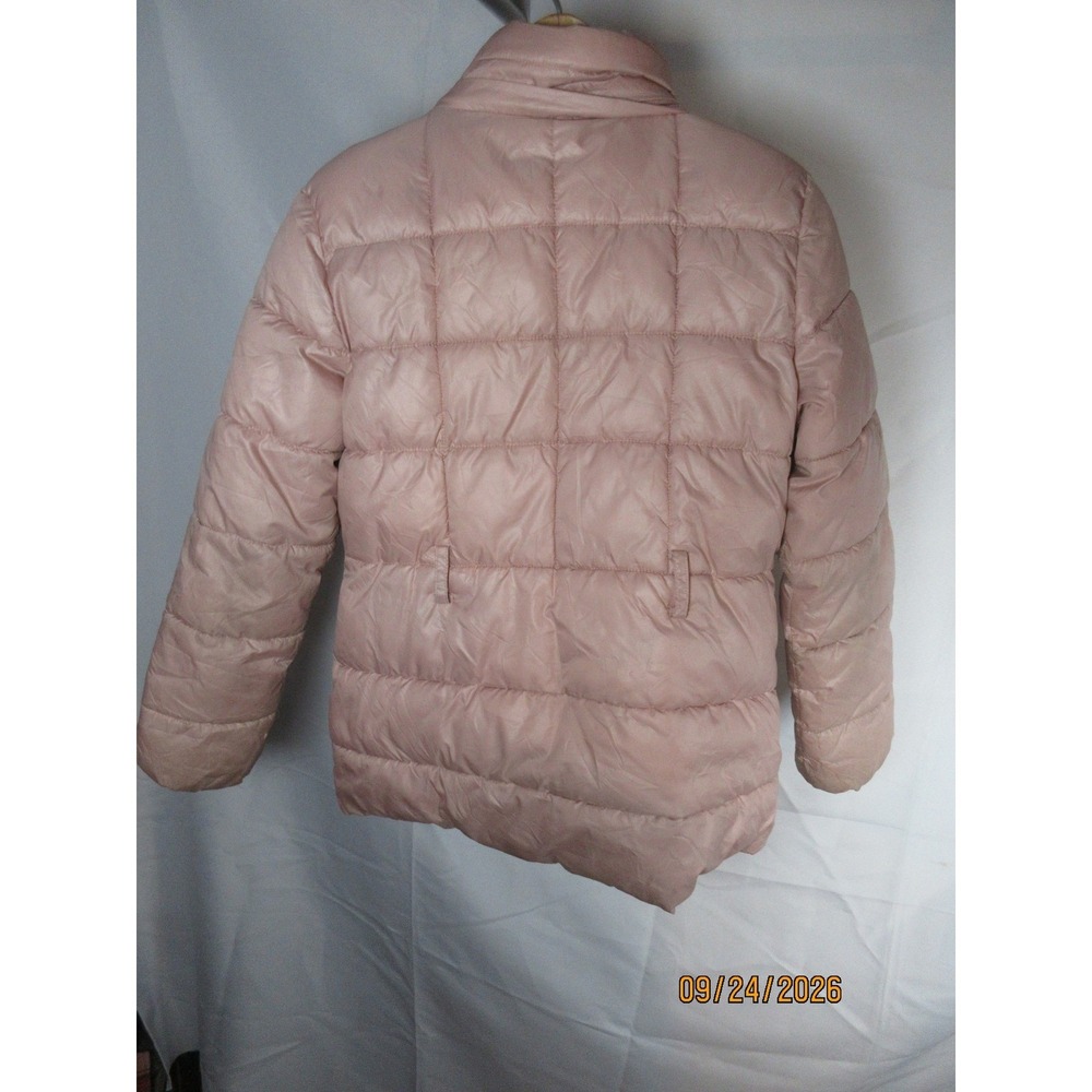 Michael Kors Girls Pink Quilted Puffer Jacket Coat Size 10/12 MK Logo - Picture 4 of 7